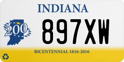 IN license plate 897XW