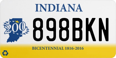 IN license plate 898BKN