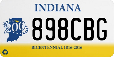 IN license plate 898CBG