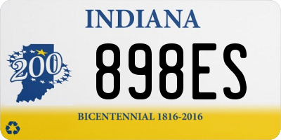 IN license plate 898ES