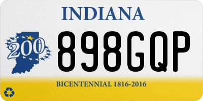 IN license plate 898GQP