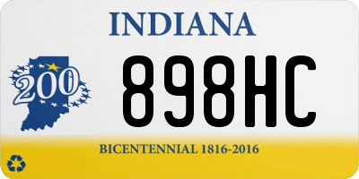 IN license plate 898HC