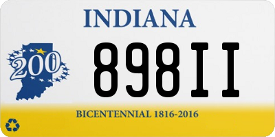 IN license plate 898II