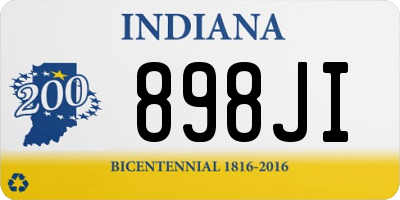 IN license plate 898JI
