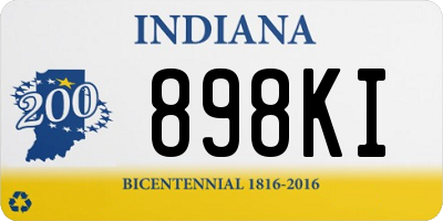 IN license plate 898KI