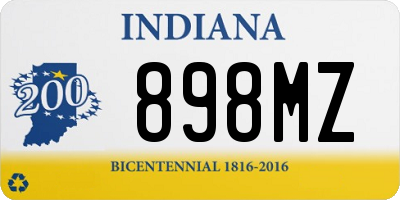 IN license plate 898MZ