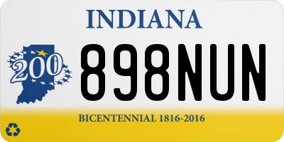 IN license plate 898NUN
