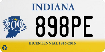 IN license plate 898PE