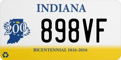 IN license plate 898VF