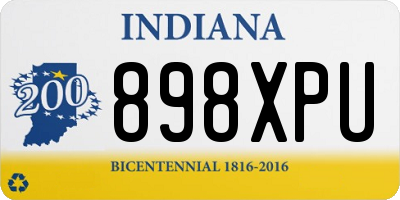 IN license plate 898XPU