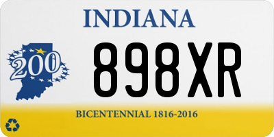 IN license plate 898XR
