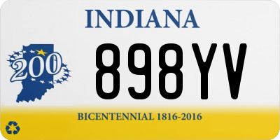 IN license plate 898YV