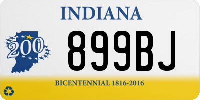 IN license plate 899BJ