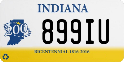 IN license plate 899IU