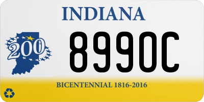IN license plate 899OC