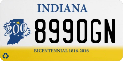 IN license plate 899OGN