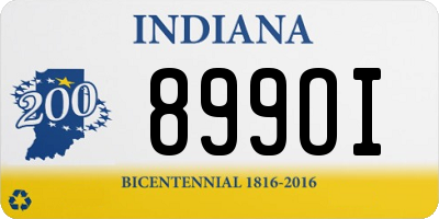 IN license plate 899OI