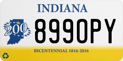 IN license plate 899OPY