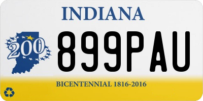 IN license plate 899PAU