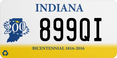IN license plate 899QI