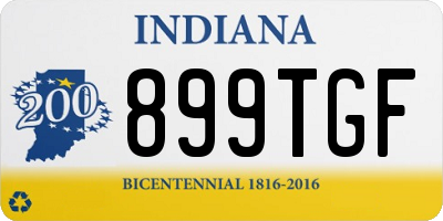 IN license plate 899TGF