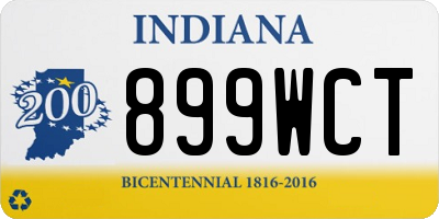 IN license plate 899WCT
