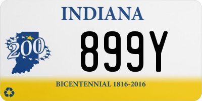 IN license plate 899Y