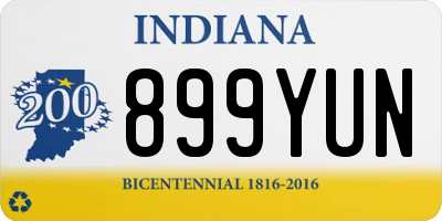 IN license plate 899YUN
