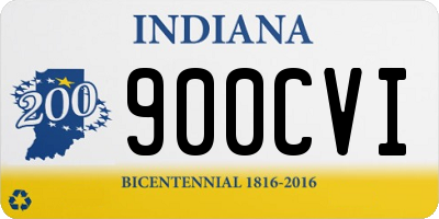 IN license plate 900CVI