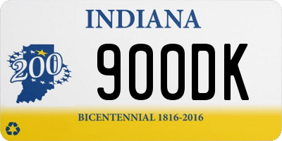 IN license plate 900DK