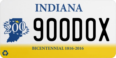 IN license plate 900DOX