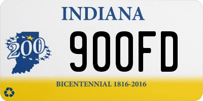 IN license plate 900FD