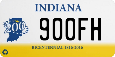 IN license plate 900FH