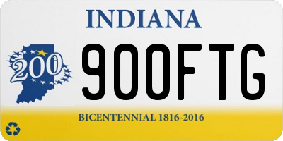 IN license plate 900FTG