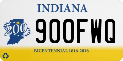IN license plate 900FWQ
