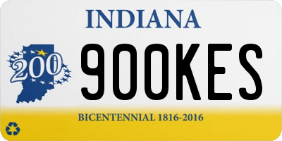 IN license plate 900KES
