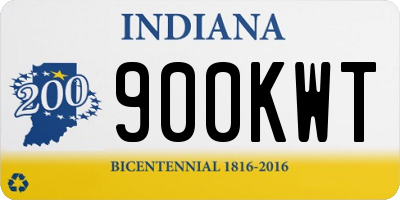 IN license plate 900KWT