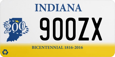 IN license plate 900ZX