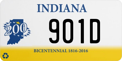 IN license plate 901D