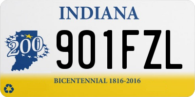 IN license plate 901FZL