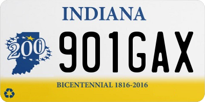 IN license plate 901GAX
