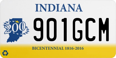 IN license plate 901GCM