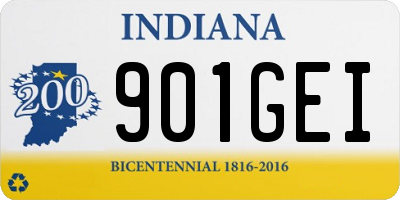 IN license plate 901GEI