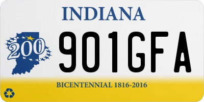 IN license plate 901GFA