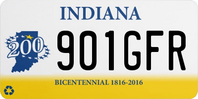 IN license plate 901GFR