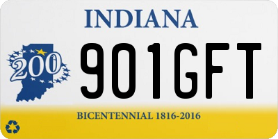 IN license plate 901GFT