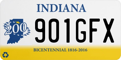 IN license plate 901GFX