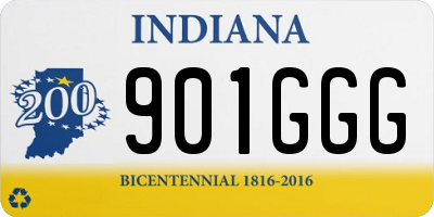 IN license plate 901GGG