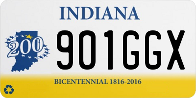 IN license plate 901GGX