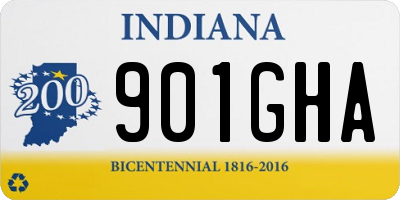 IN license plate 901GHA